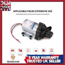Water Pump  Min Quiet Diaphragm Pump 50PSI WATER PUMP 12V Accumulator Campervan