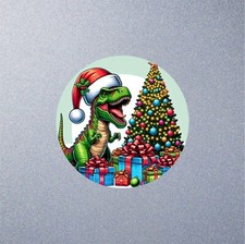 Christmas Dinosaur Car Sticker