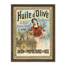 Champenois Superior Olive Oil Vintage French Advert Large Framed Art Print
