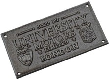 University Motors Plaque