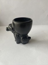 RARE-Vintage ceramic dog egg