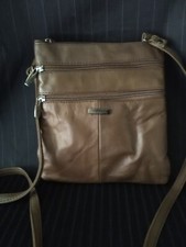 Lorenz Accessories Brown Leather Crossbody Bag