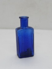 Small Cobalt Blue Glass Poison