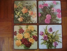 vintage 4 COASTERS TABLE MATS
