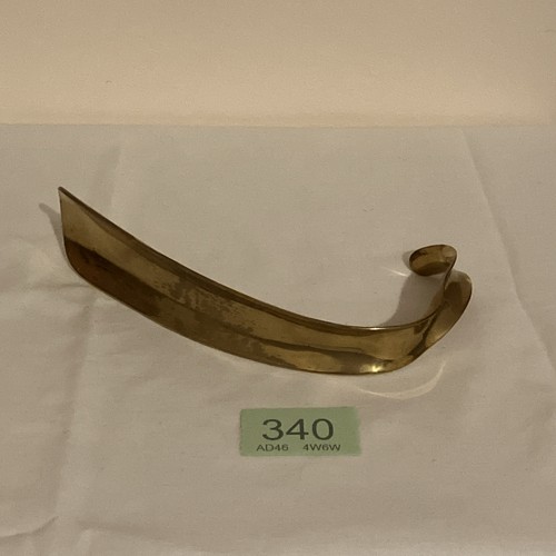 Vintage brass curled curved - brass,