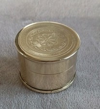 Vintage Old Retro Brass Pot Pill Box Trinket Box With Lid