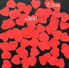 300 Red Paper Love Hearts Valentines Wedding Birthday Table Confetti Decor 2.5cm