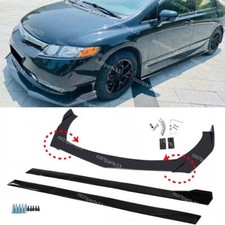 Gloss black side skirt - side, front