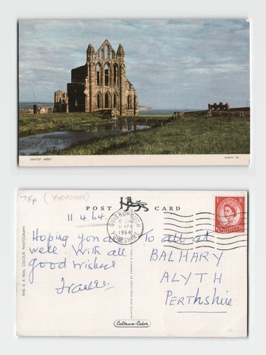 Postcard whitby abbey - -,
