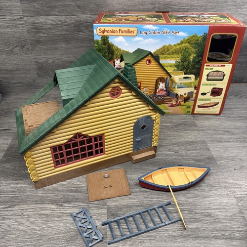 Sylvanian family log cabin - family, cabin-