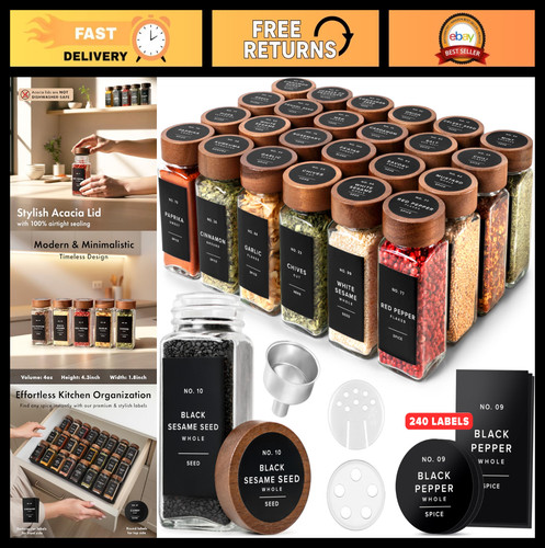 Square spice jars set - spice,
