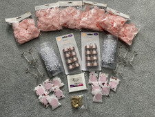 Job Lot Of Wedding Table Decorations.  Some New and Some Used. Pastel Pinks DIY