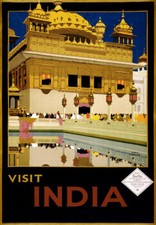 TA29 Vintage Visit India Indian Railways Travel Poster Re-Print - A4