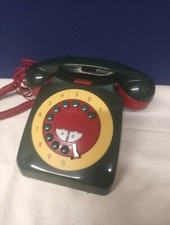 NEXT VINTAGE STYLE PUSH BUTTON PHONE ART DECO GREEN RED  UNTESTED CONDITION (TB3