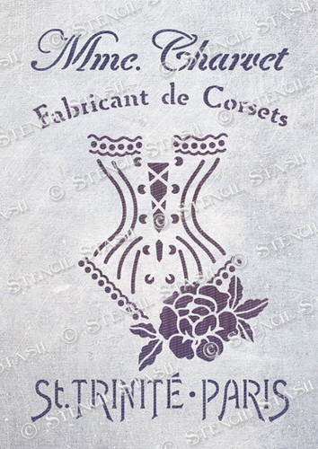 Corset maker stencil sizes - corset,