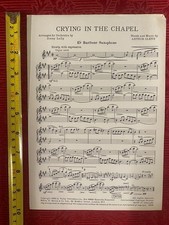 Sheet Music " Crying In The Chapel" For Baritone Sax REF00062