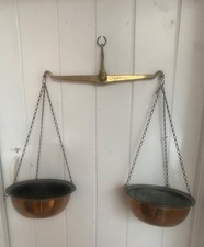 Old Hanging Shop Scales Brass