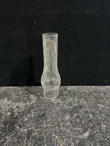 Vintage tall clear glass oil - clear,
