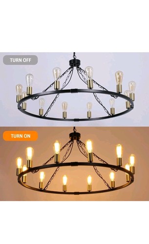Eoodis black chandelier rustic - chandelier,