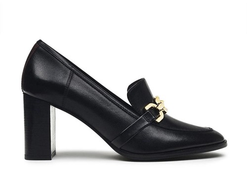Radley black leather heeled - black,