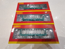 Hornby R6471 x 2 and R6469 x 1 OTA Timber wagons, green livery. 3 in total. 