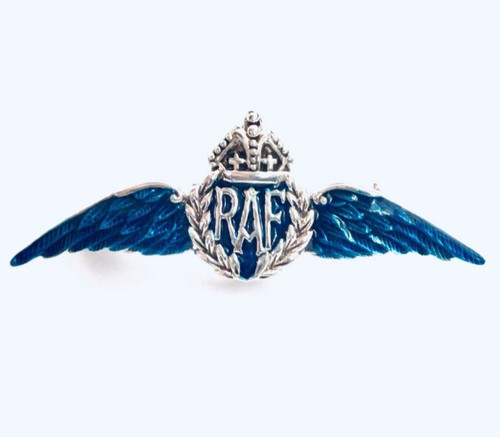Sterling silver blue enamel - silver,