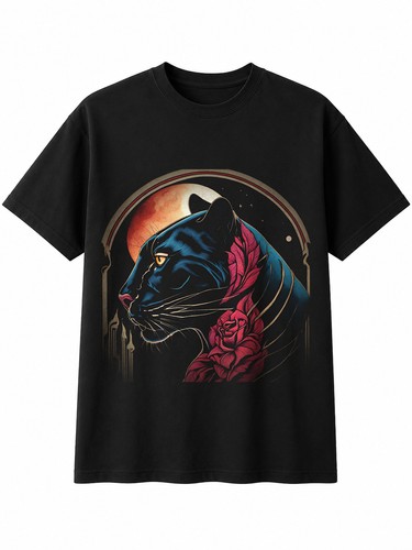 Tattoo panther broken - panther, moon