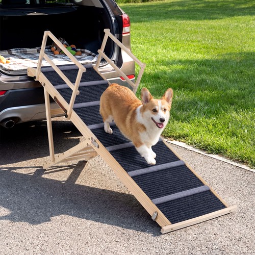 Level foldable dog ramp with - 6-level,