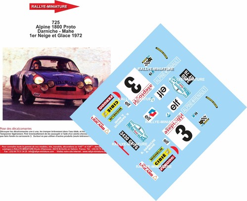 Decals ref 0725 - 1/43,