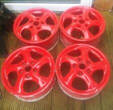 Porsche Twist Alloy Wheels Red Staggered