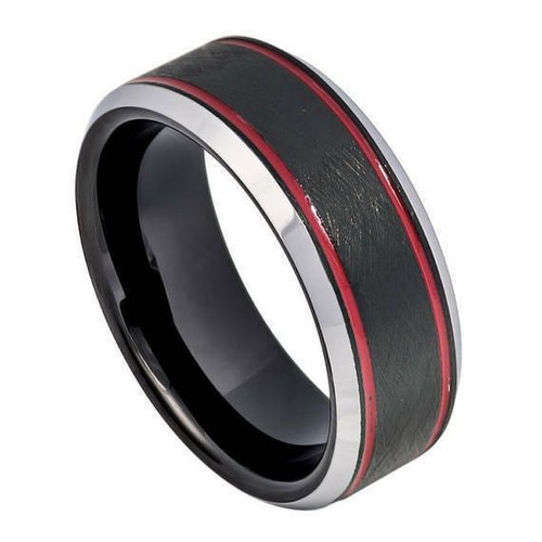 8mm tungsten carbide charcoal - 8mm,