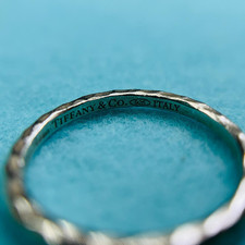 Tiffany and Co Paloma Picasso Hammered Silver Ring US5.75 EU51