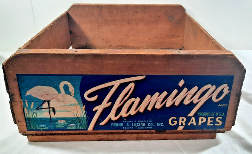 Vintage wooden fruit crate - wooden,
