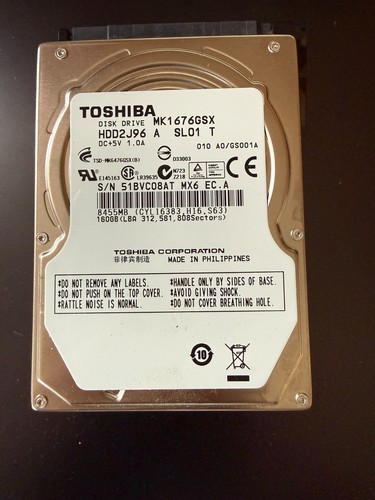 Toshiba mk1676gsx hdd2j96 - toshiba,