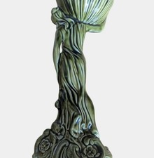 ART DECO Royal Wessex FIGURINE Goddess TEA LIGHT HOLDER/SOAP DISH GREEN ORNAMENT