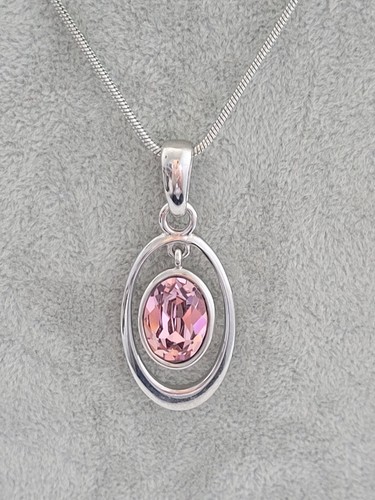 Silver tone oval bezel - tone, set