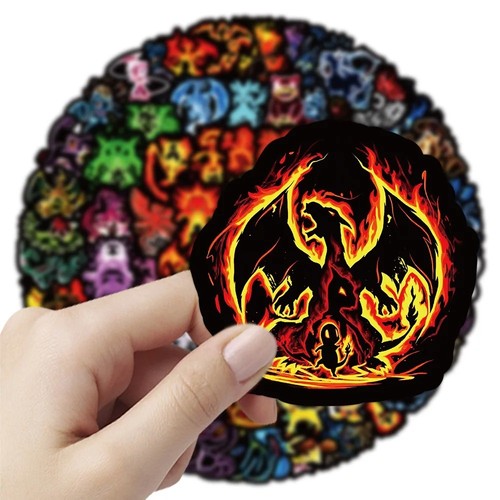 60pcs neon pokemon graffiti - 60pcs,
