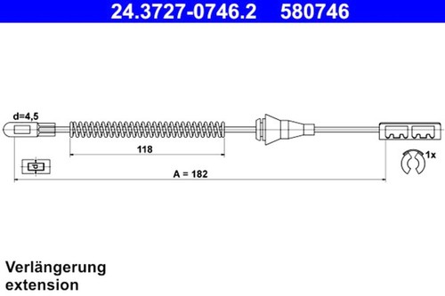 Ate parking brake - parking, cable