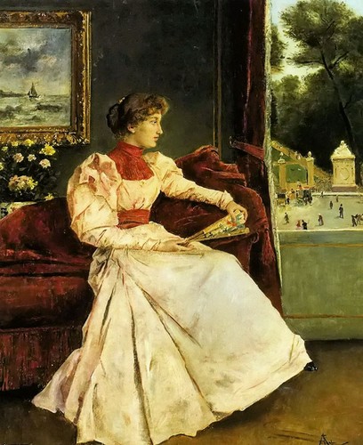Oil painting alfred stevens - alfred,