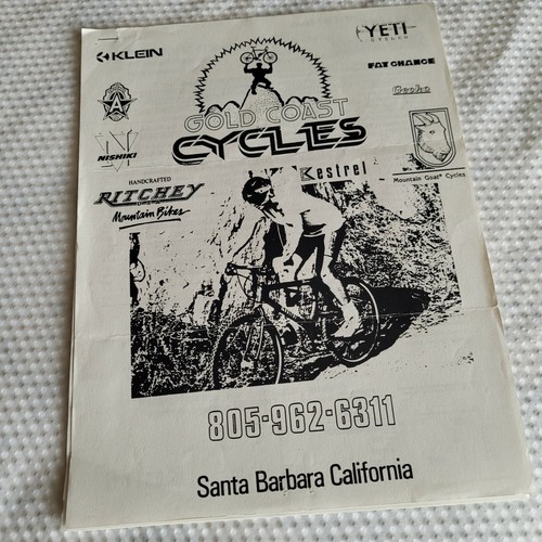 1989 gold coast cycles - cycles, catalog