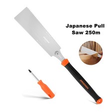 Japanese Hand Saw 250mm Double Edged 18/7-12TPI Fine Tooth Saw for Woodworking