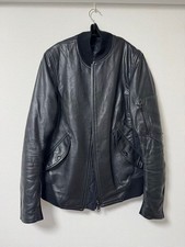 USED Y-3 MA-1 LEATHER JACKET