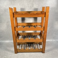 VTG Solid Pine Cellar Wine Rack 4 Tier 20 Bottle Floor Standing Rustic Storage