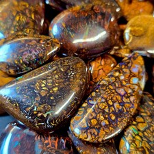 Polished boulder opal - boulder, –