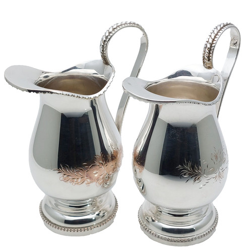 Pair silver plated half - pair,
