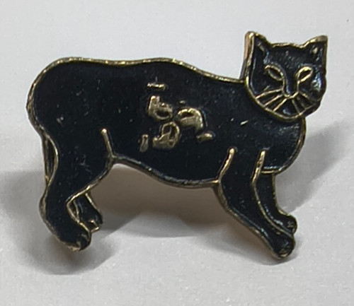 Vintage black cat brooch - vintage,