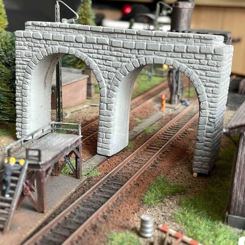 Scale railroad stone tunnel - railroad,