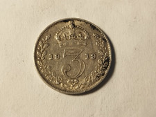 THREE    3  SILVER PENCE 1875