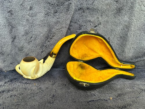 Antique meerschaum cased - antique, eagle