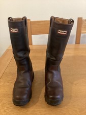 Hunter Brown Leather Boots Size 5